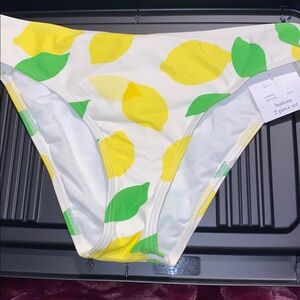 NWT Kate Spade Lemon Print Bikini Bottom M